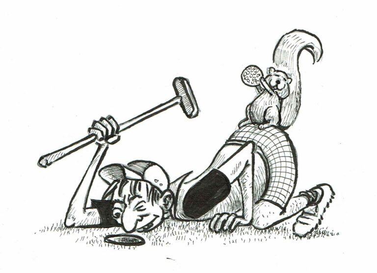 Tricky Squirrels, by Local North Saanich Cartoonist